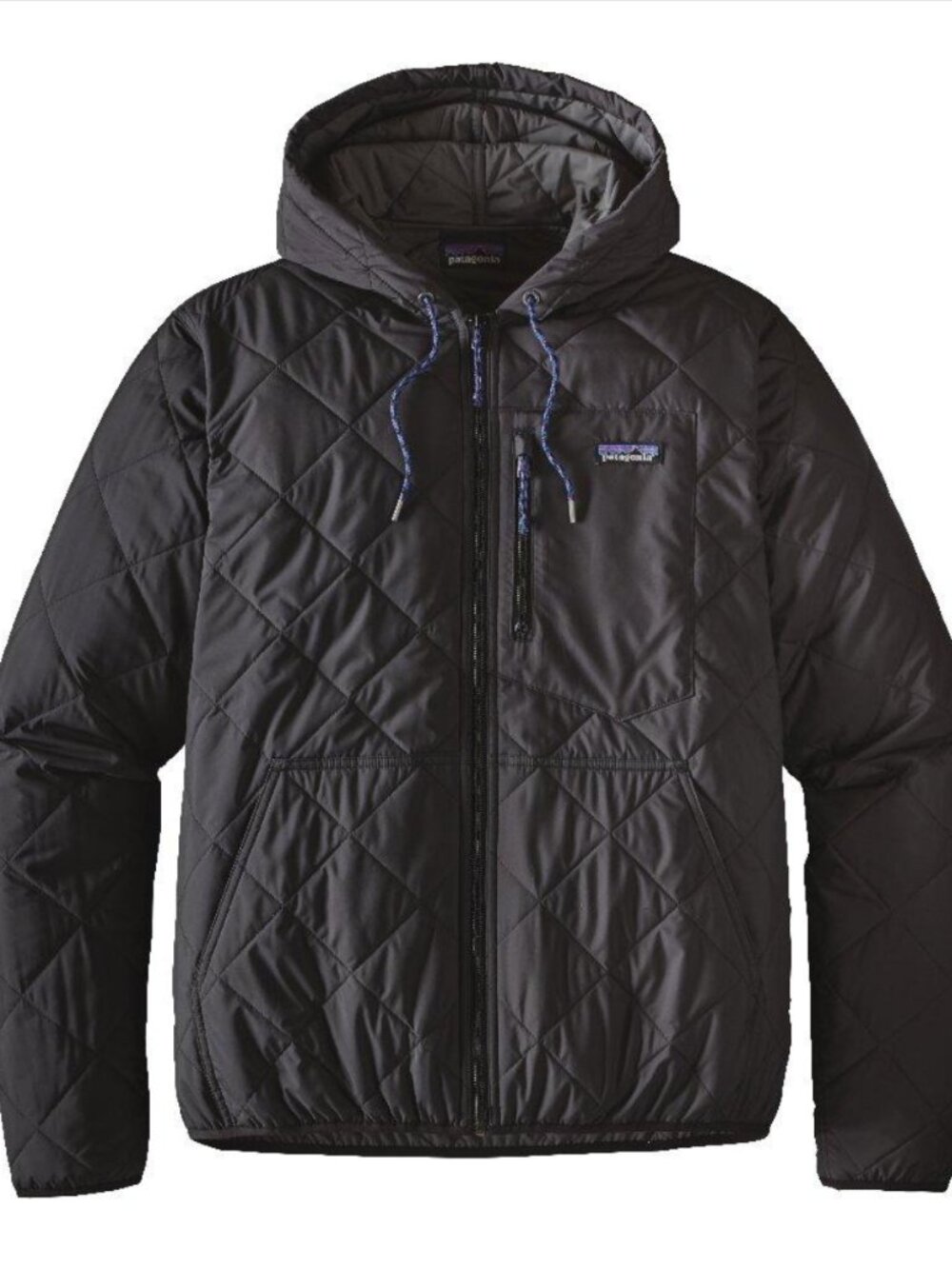 Patagonia Diamond Quilted Bomber Hoody Jacket Mens - Size XL - Black